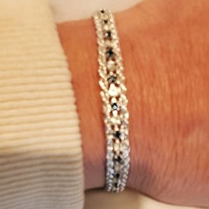 Silver sapphire bracelet